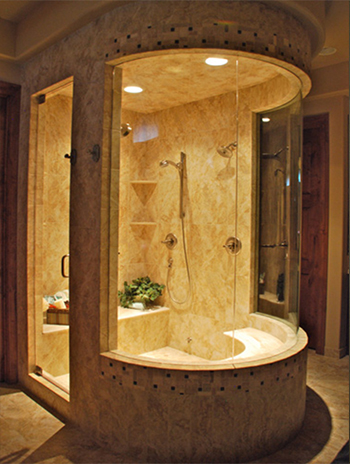 Our products include curved glass features like this one.